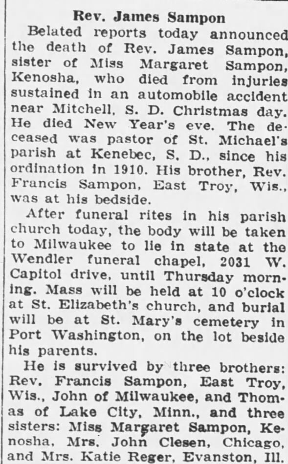 Obituary for James Sampon
